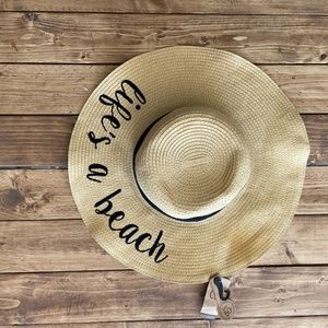 Hat/ Beach Hat/ straw hat/Paper hat/ Beach accessories/ Life is a beach